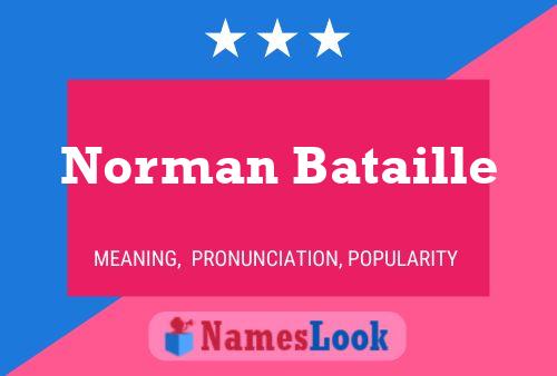 Póster del nombre Norman Bataille