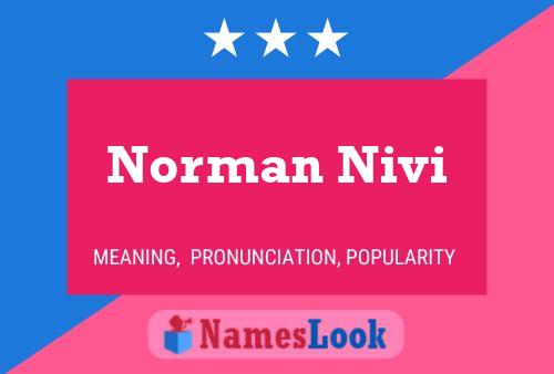 Póster del nombre Norman Nivi