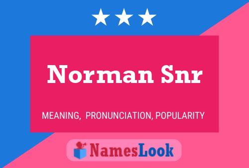 Póster del nombre Norman Snr