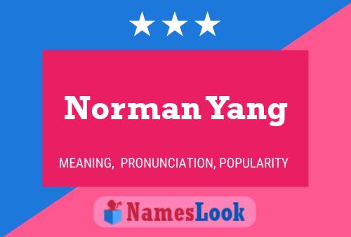 Póster del nombre Norman Yang