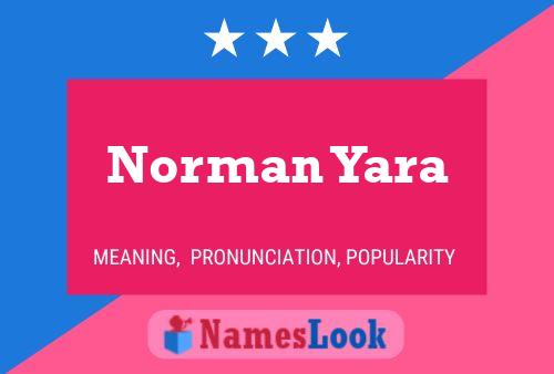 Póster del nombre Norman Yara