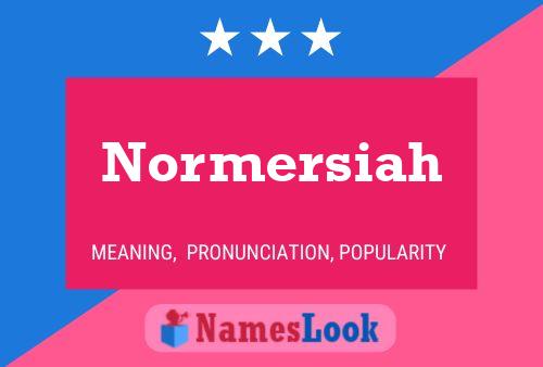 Póster del nombre Normersiah