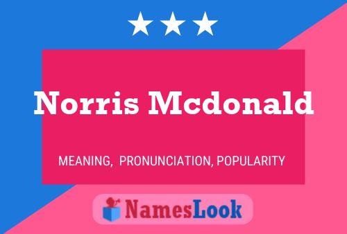 Póster del nombre Norris Mcdonald