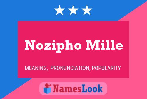 Póster del nombre Nozipho Mille