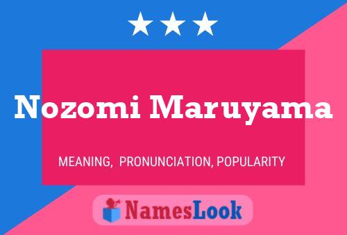 Póster del nombre Nozomi Maruyama