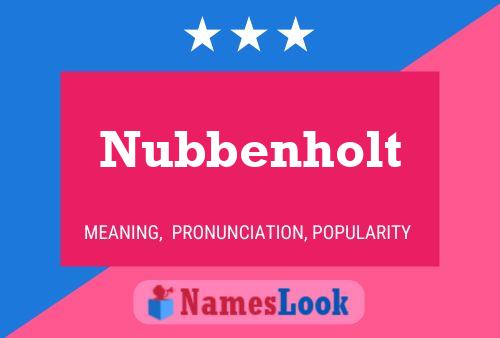 Póster del nombre Nubbenholt