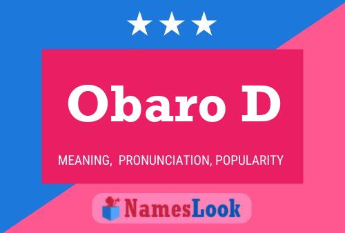 Póster del nombre Obaro D