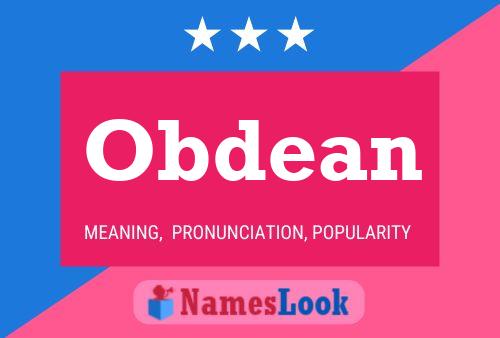 Póster del nombre Obdean