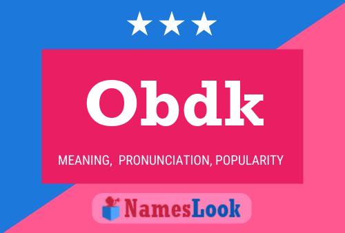 Póster del nombre Obdk