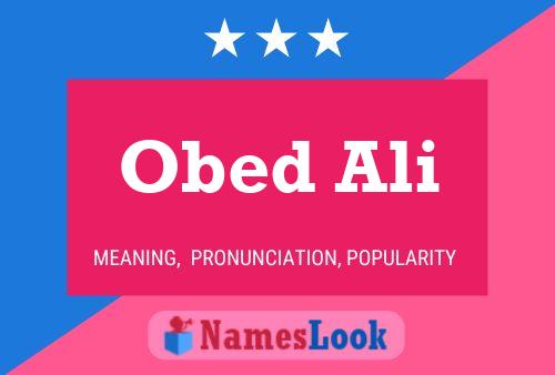 Póster del nombre Obed Ali