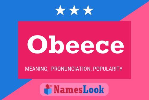 Póster del nombre Obeece