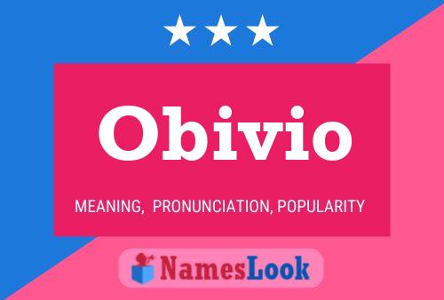 Póster del nombre Obivio