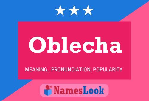 Póster del nombre Oblecha