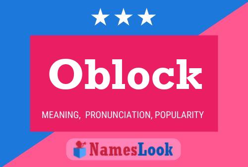 Póster del nombre Oblock