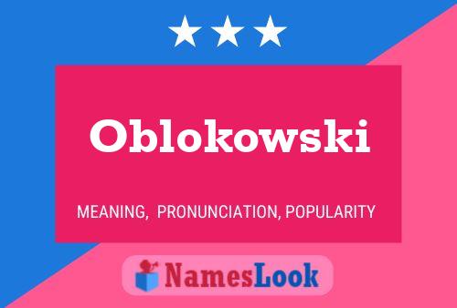 Póster del nombre Oblokowski