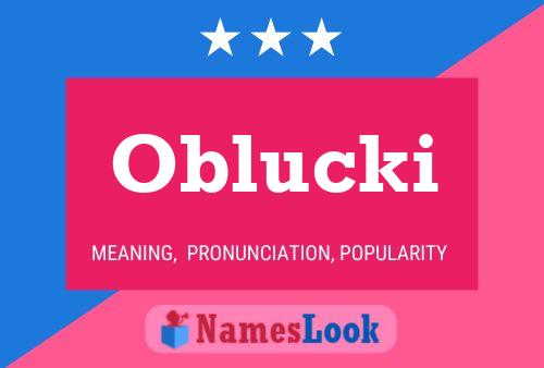 Póster del nombre Oblucki