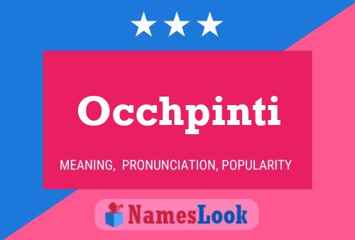 Póster del nombre Occhpinti