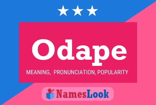 Póster del nombre Odape