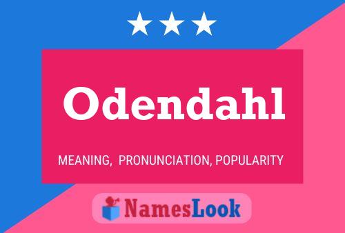 Póster del nombre Odendahl