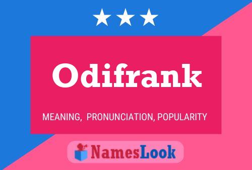 Póster del nombre Odifrank