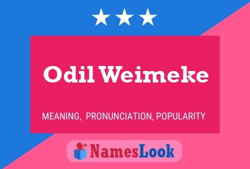 Póster del nombre Odil Weimeke