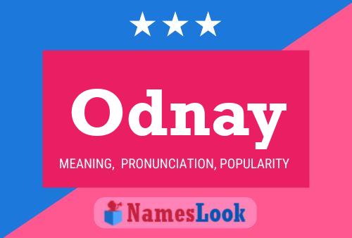 Póster del nombre Odnay