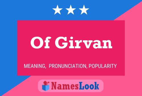 Póster del nombre Of Girvan