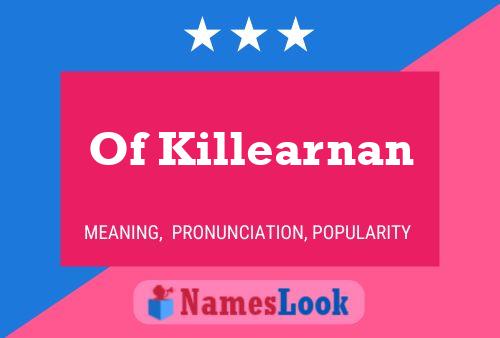 Póster del nombre Of Killearnan