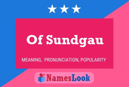 Póster del nombre Of Sundgau