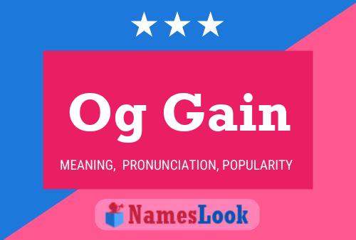 Póster del nombre Og Gain