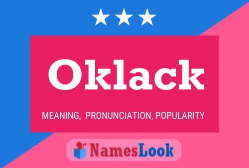 Póster del nombre Oklack