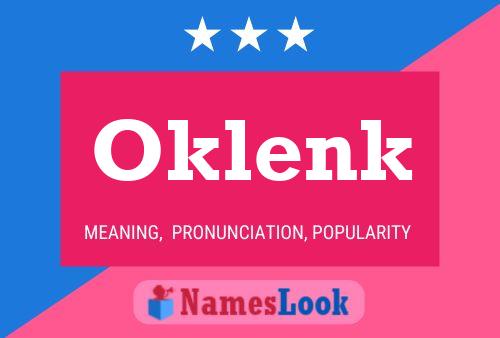 Póster del nombre Oklenk