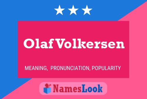 Póster del nombre Olaf Volkersen