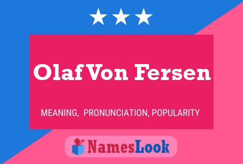 Póster del nombre Olaf Von Fersen