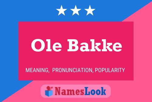 Póster del nombre Ole Bakke