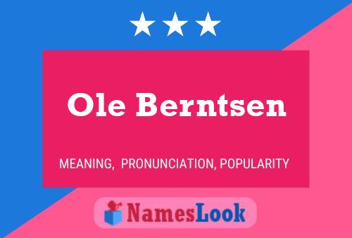 Póster del nombre Ole Berntsen