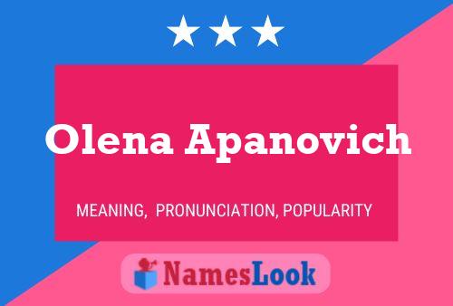 Póster del nombre Olena Apanovich