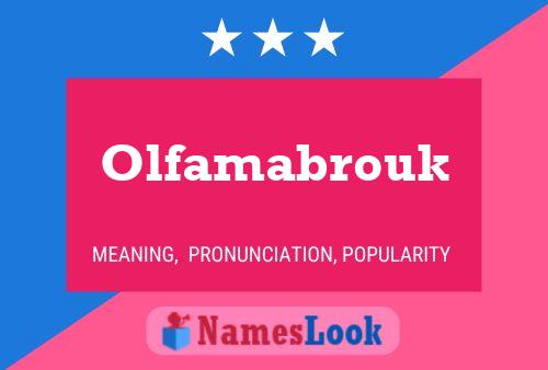 Póster del nombre Olfamabrouk