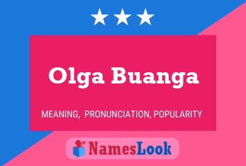 Póster del nombre Olga Buanga