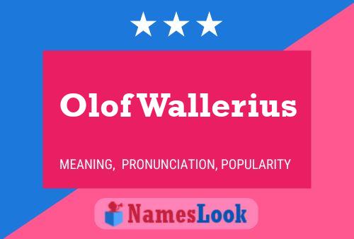 Póster del nombre Olof Wallerius