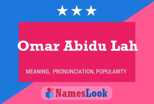 Póster del nombre Omar Abidu Lah