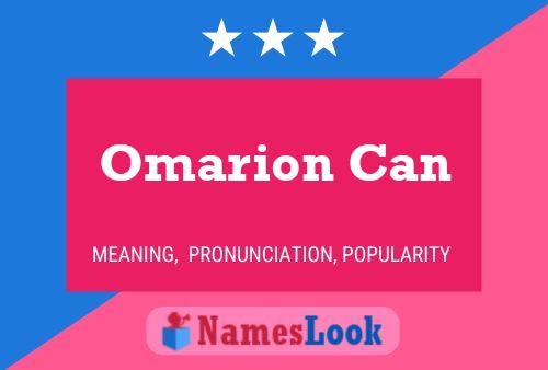 Póster del nombre Omarion Can