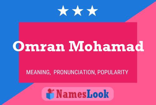 Póster del nombre Omran Mohamad