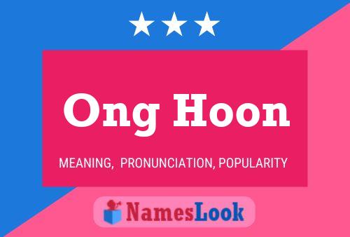 Póster del nombre Ong Hoon