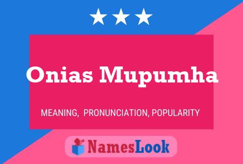 Póster del nombre Onias Mupumha