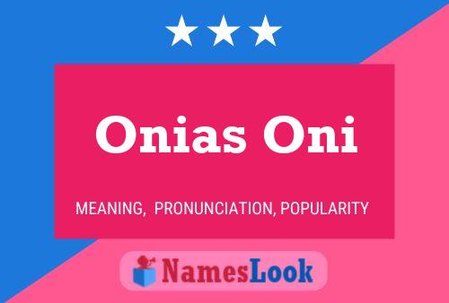 Póster del nombre Onias Oni