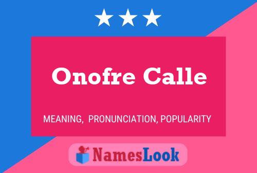 Póster del nombre Onofre Calle