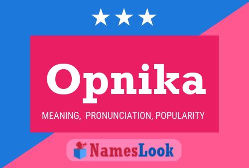 Póster del nombre Opnika