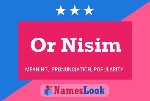 Póster del nombre Or Nisim