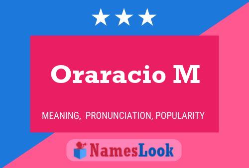 Póster del nombre Oraracio M